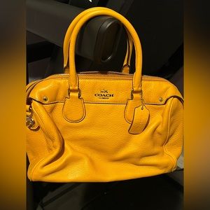 Mustard color Coach bag